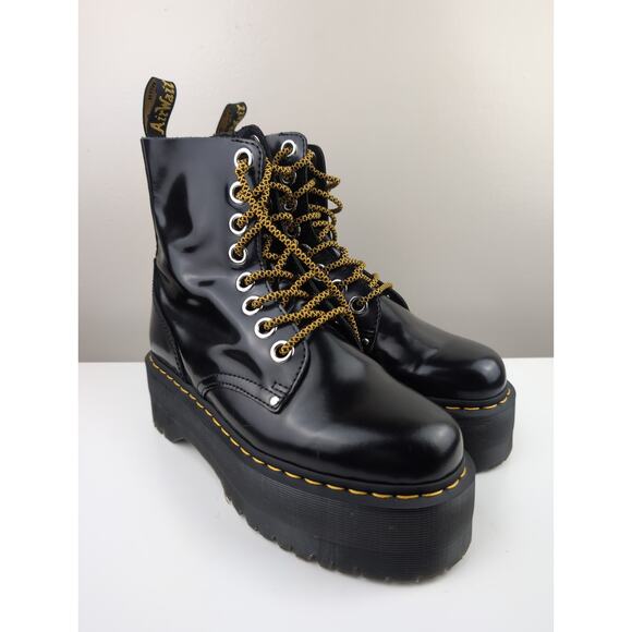 Dr Martens Jadon Max Platform Boots Patent Black Ladies 9 (UK 7) - Picture 2 of 11
